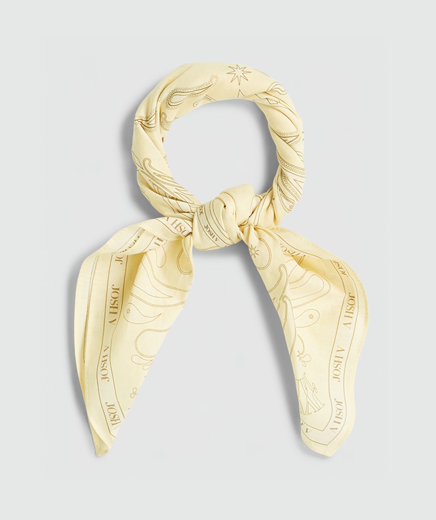 Lenço Quadrado ISOLDE Pequeno Amarelo - Josh V 1