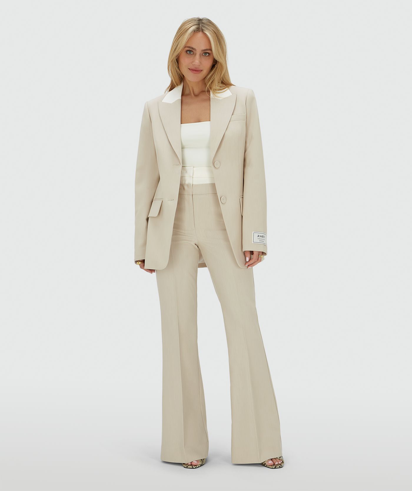 Blazer NILA Bege e Branco - Josh V 2