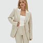 Blazer NILA Bege e Branco - Josh V - vignette 4