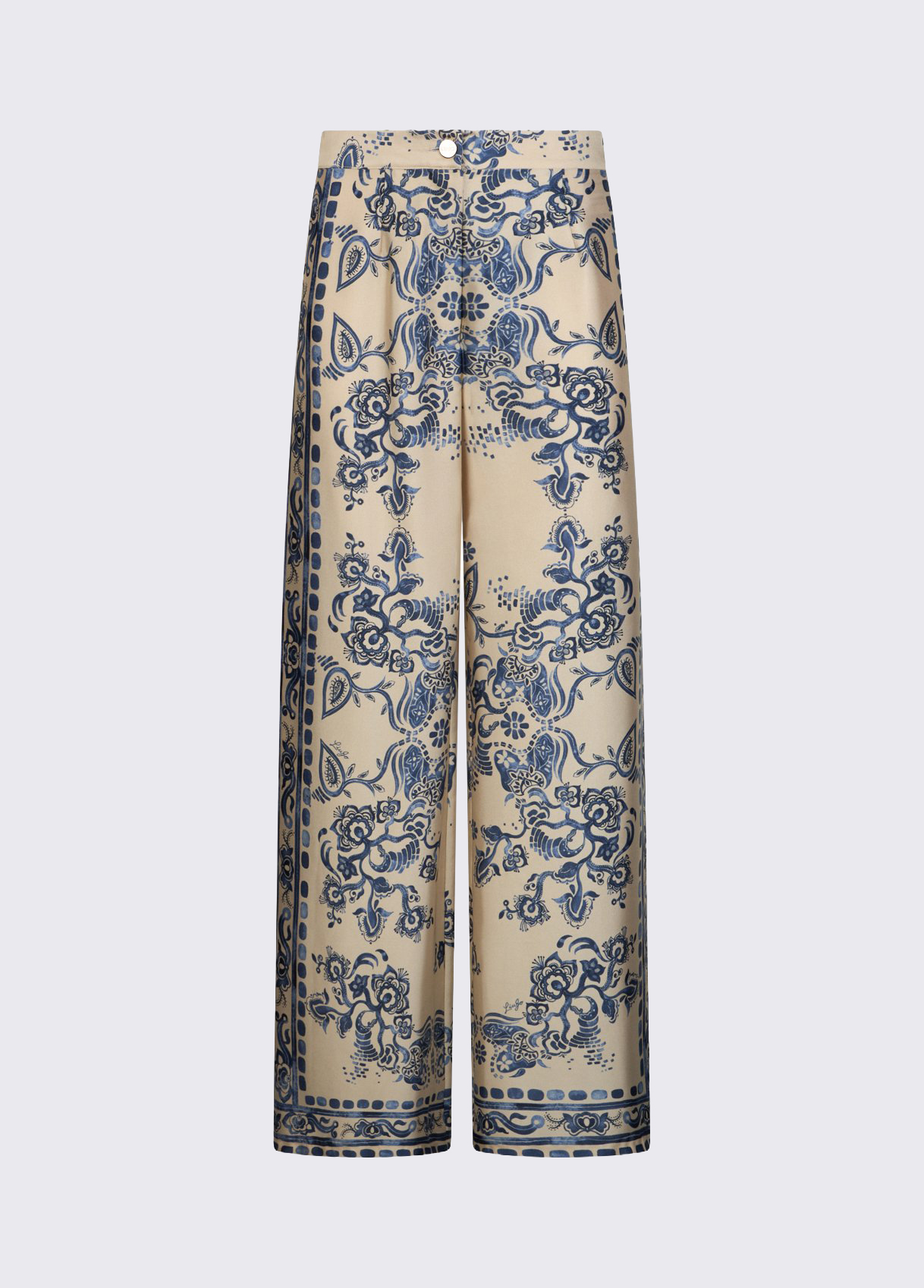 Calças Acetinadas Estampa Azul e Branco  - Liu Jo  3