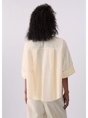 Camisa Manga Curta com Brilhos Amarelo - Liu Jo 