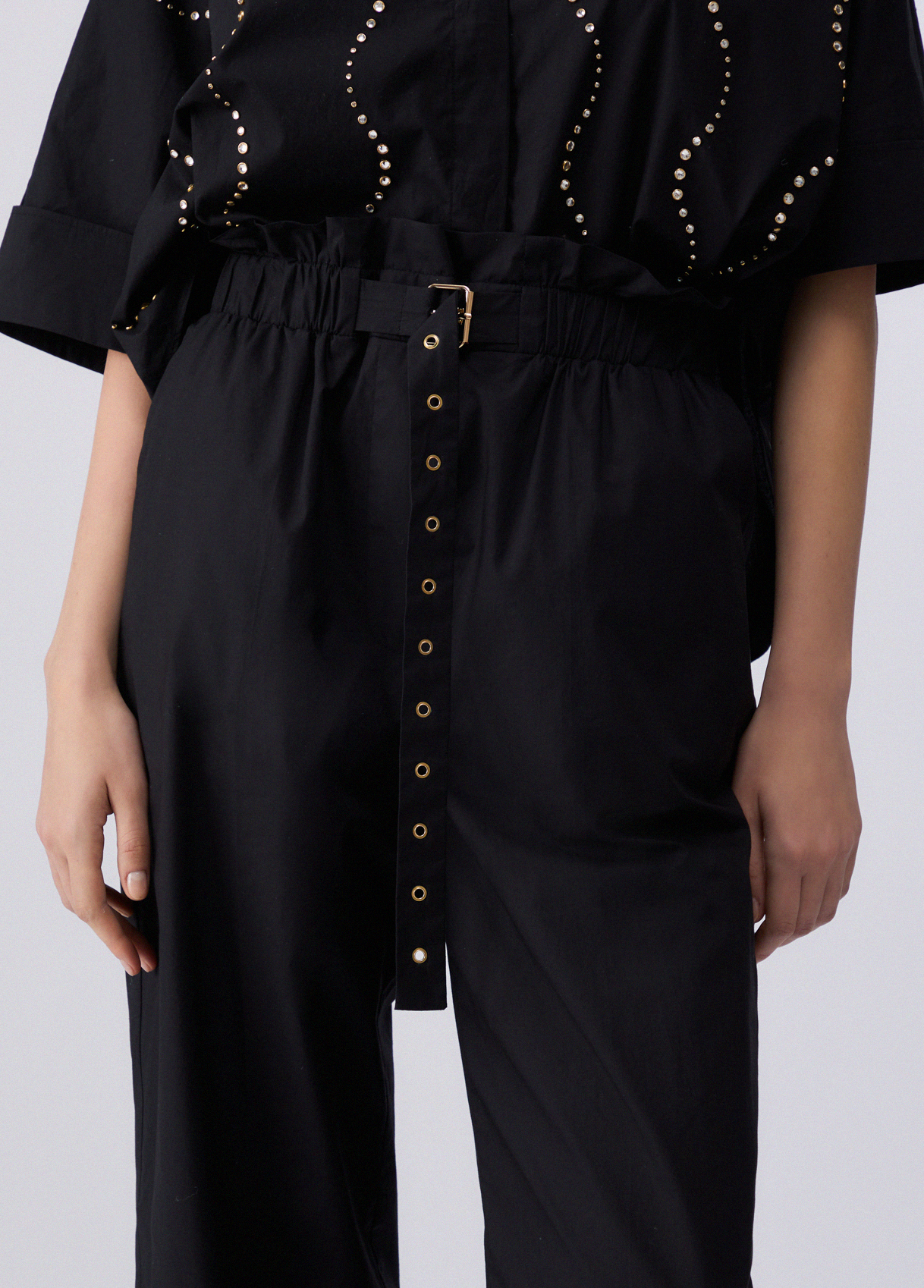 Calças Popline Cinto Preto - Liu Jo 4