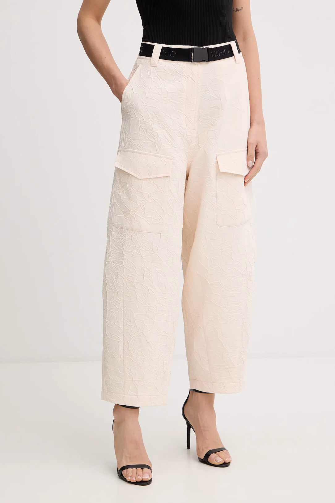 Calças com Cinto Creme - Liu Jo  1