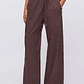 Calças Largas com Abertura Castanho - LIU JO - Thumbnail 1
