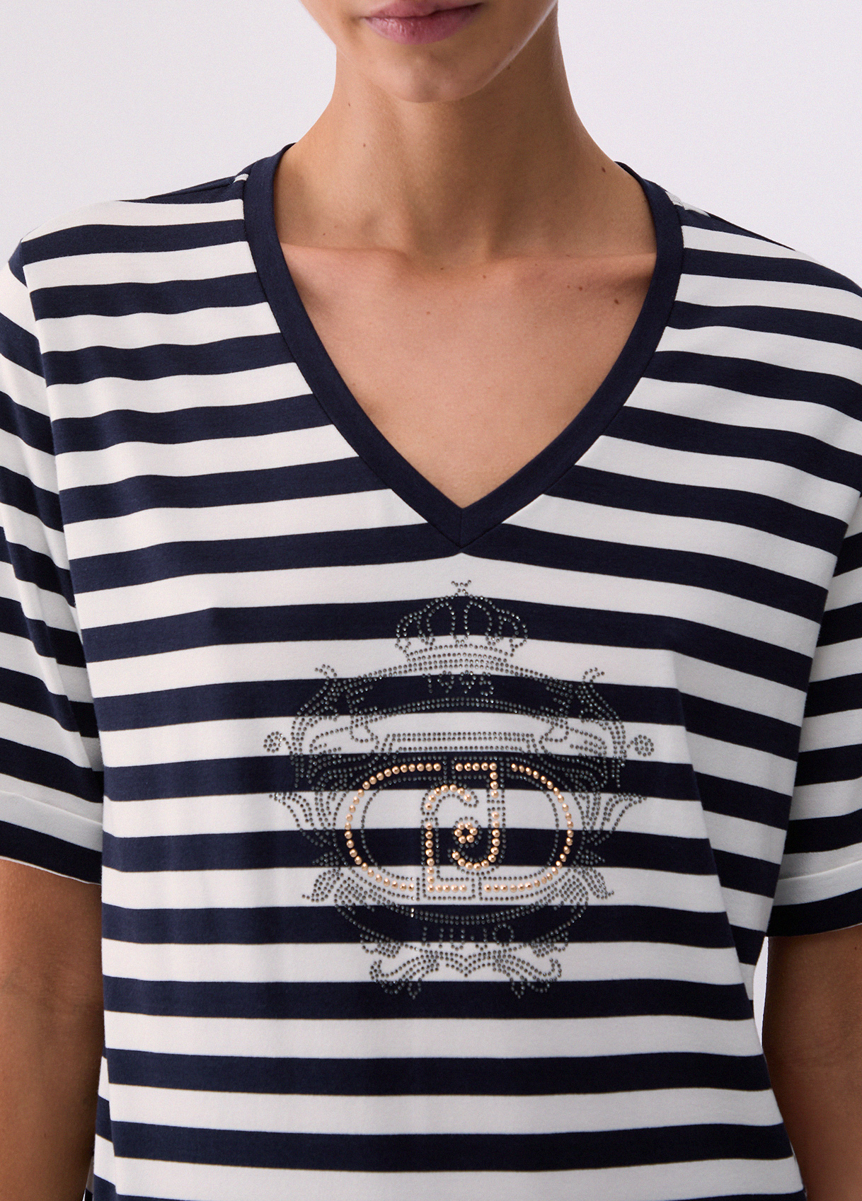 T-shirt Riscas Azul e Branco - LIU JO 4