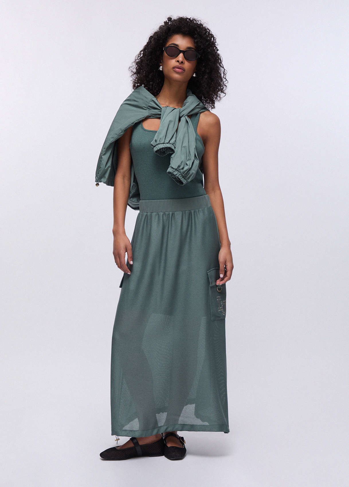 Saia Comprida em Rede Verde - LIU JO  2