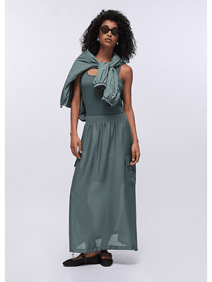 Saia Comprida em Rede Verde - LIU JO 