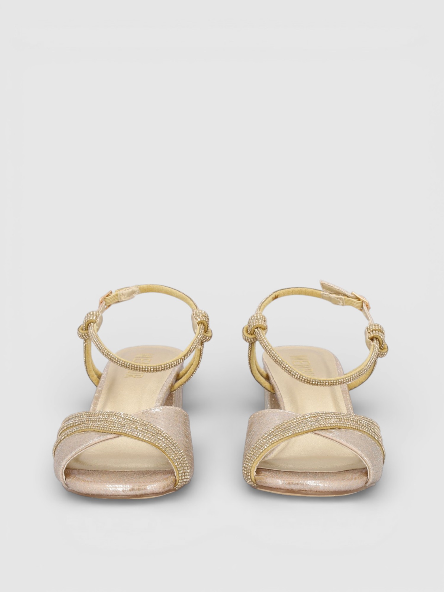 Sandália Salto Block Dourada - Menbur 3