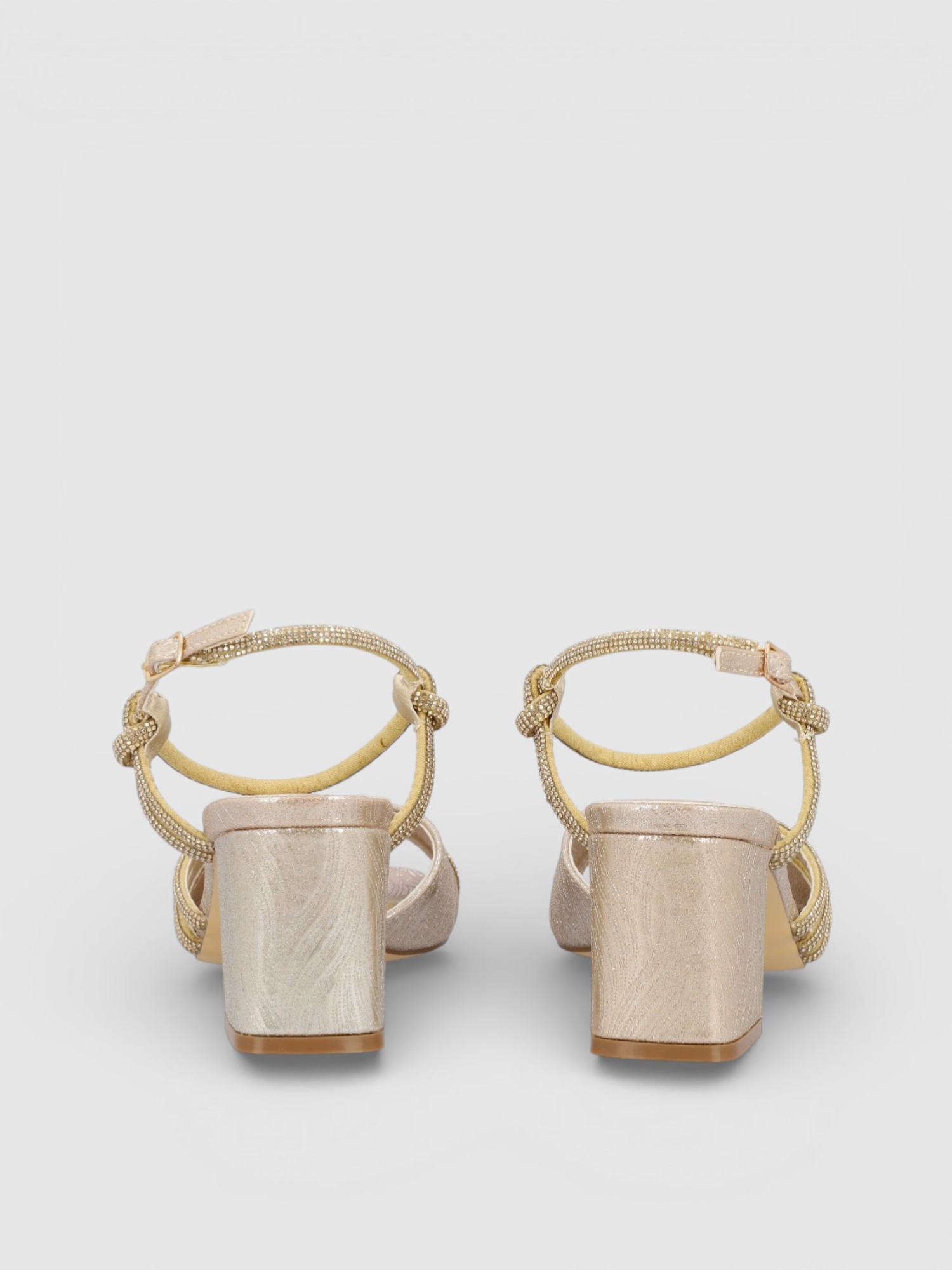 Sandália Salto Block Dourada - Menbur 4