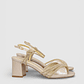 Sandália Salto Block Dourada - Menbur - thumbnail 1