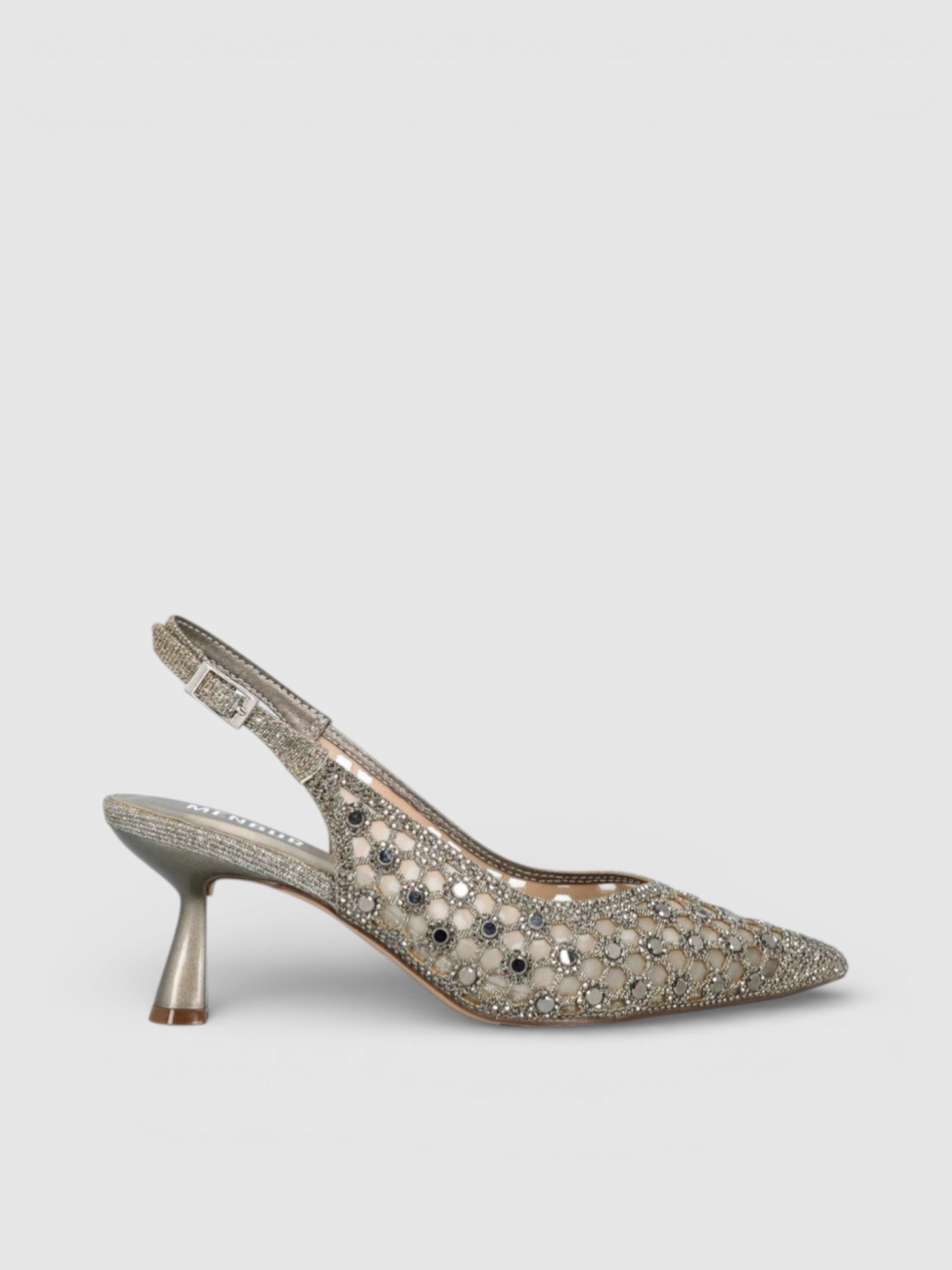 Sapato com Strass Chumbo e Dourado - Menbur 1