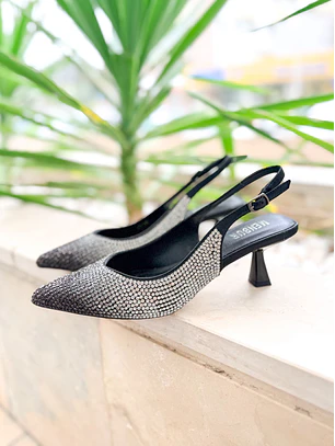 Sapato em Strass Prateado - Menbur  