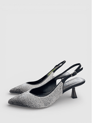 Sapato em Strass Prateado - Menbur  