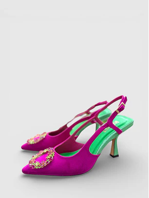Sapato de Salto Rosa Magenta - Menbur 