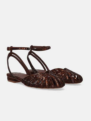 Sabrina Aberta com Brilhos Lola 307 Castanho - EXÉ 