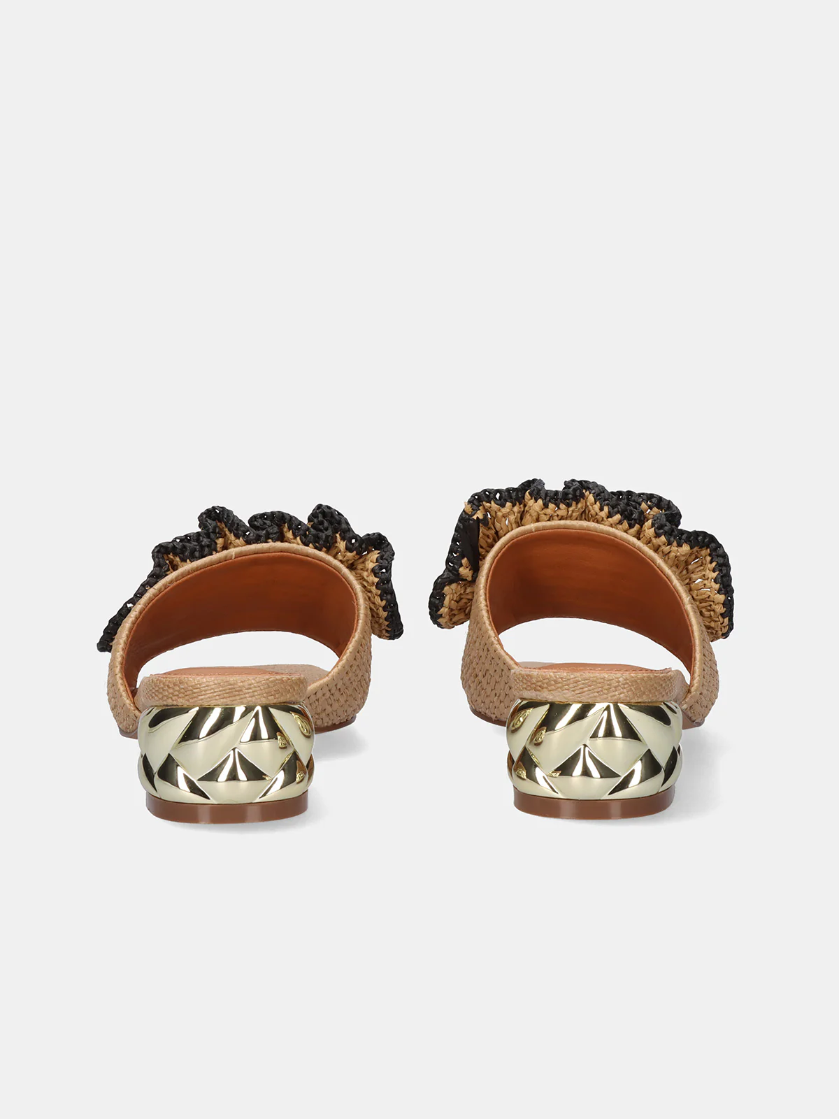 Mule em Ráfia Katy 467 Bege - EXÉ  3