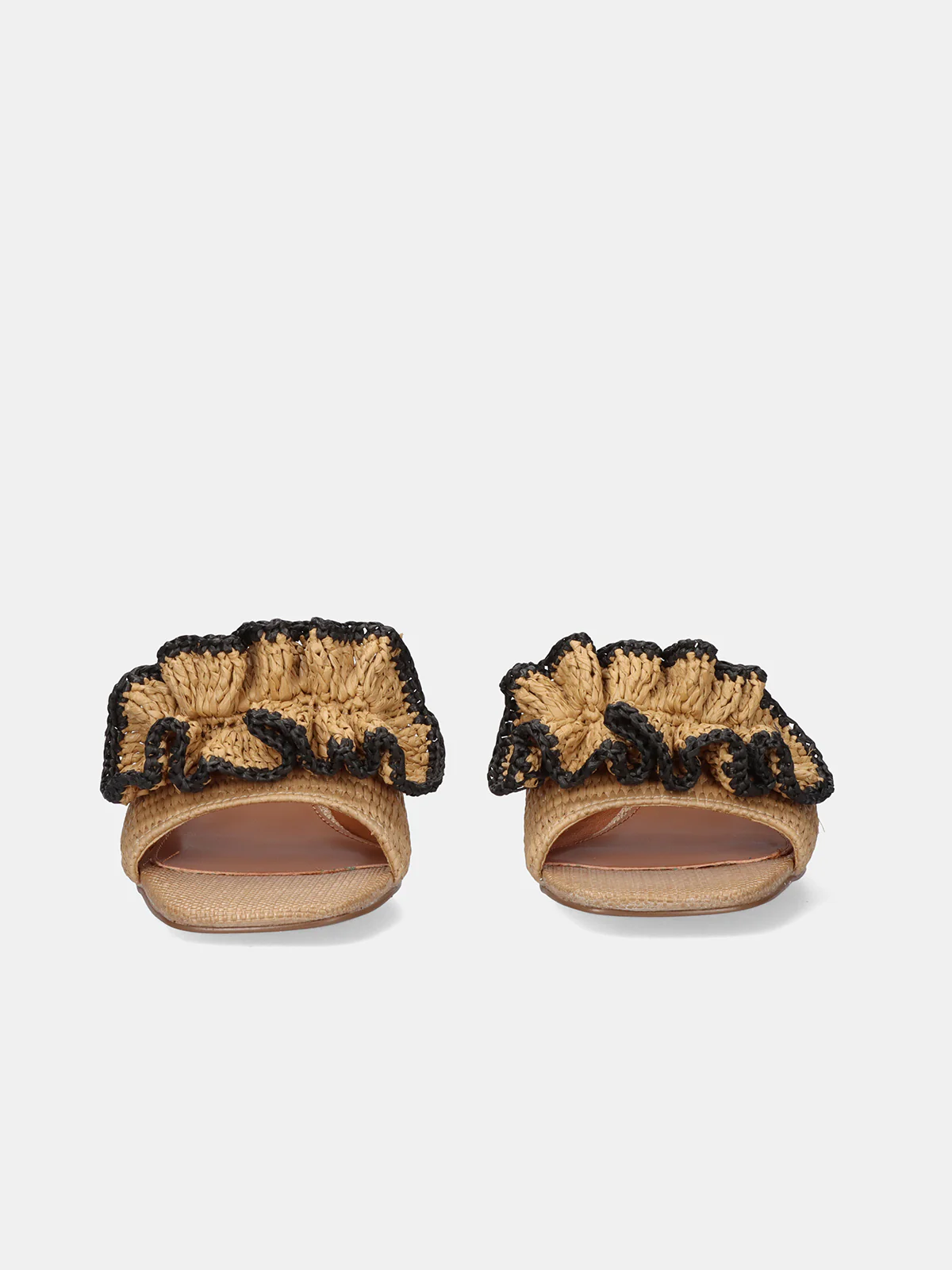 Mule em Ráfia Katy 467 Bege - EXÉ  6