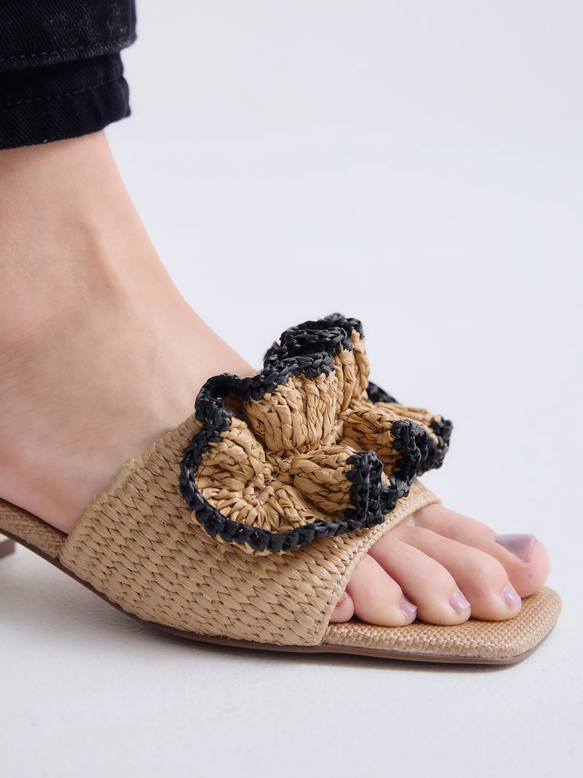 Mule em Ráfia Katy 467 Bege - EXÉ  7