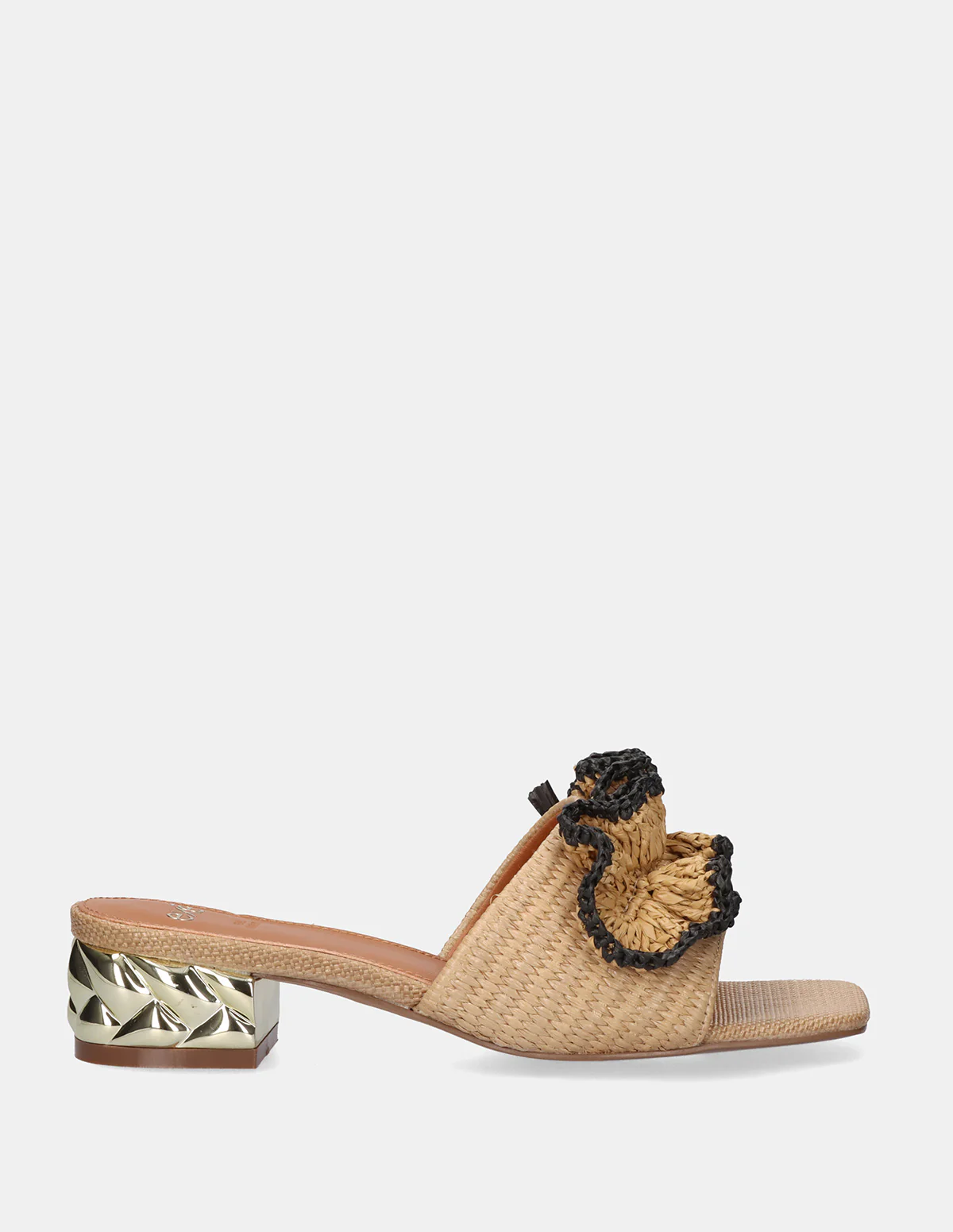 Mule em Ráfia Katy 467 Bege - EXÉ  1