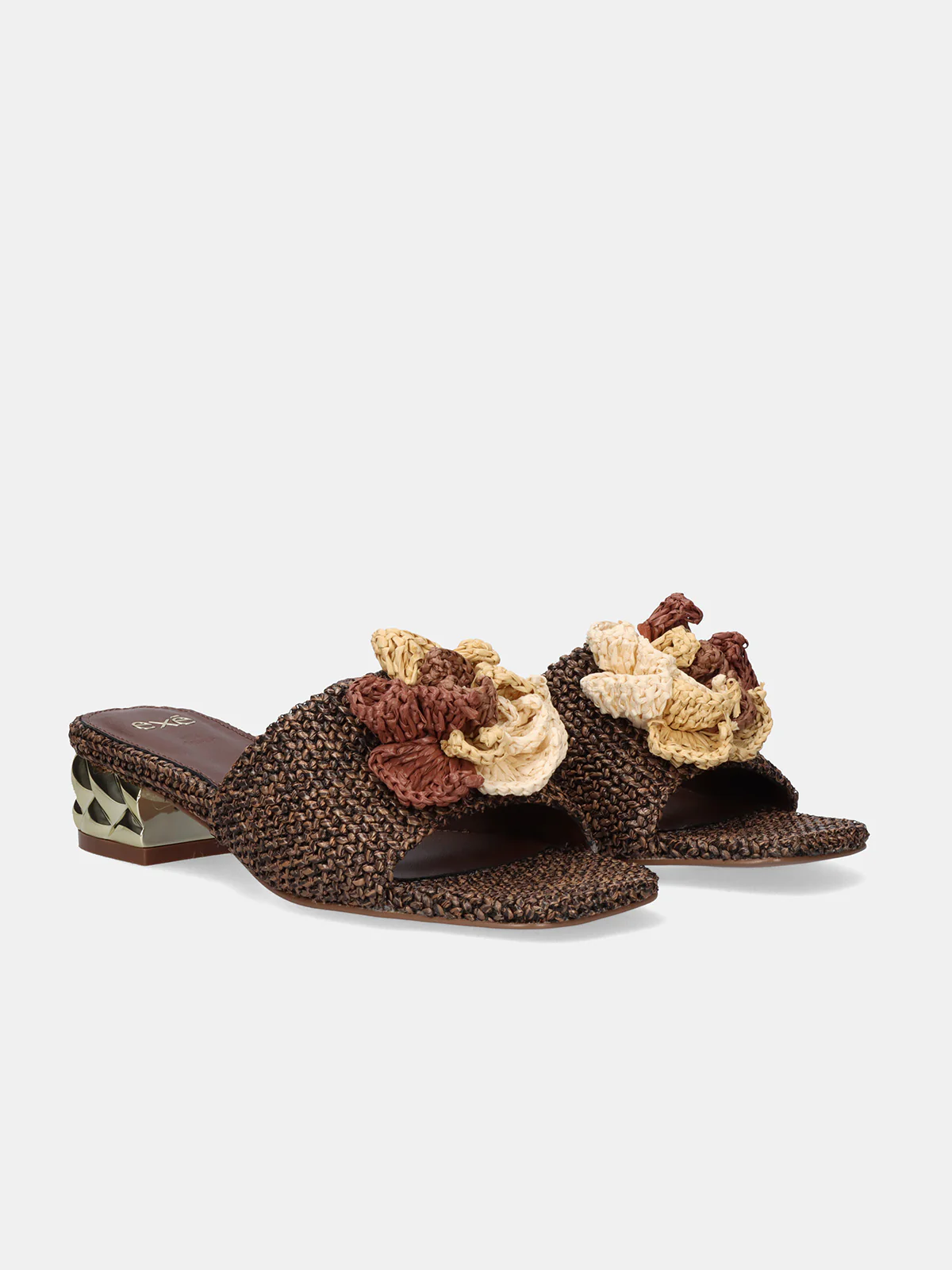 Mule em Ráfia Katy 401 Castanho - EXÉ  3