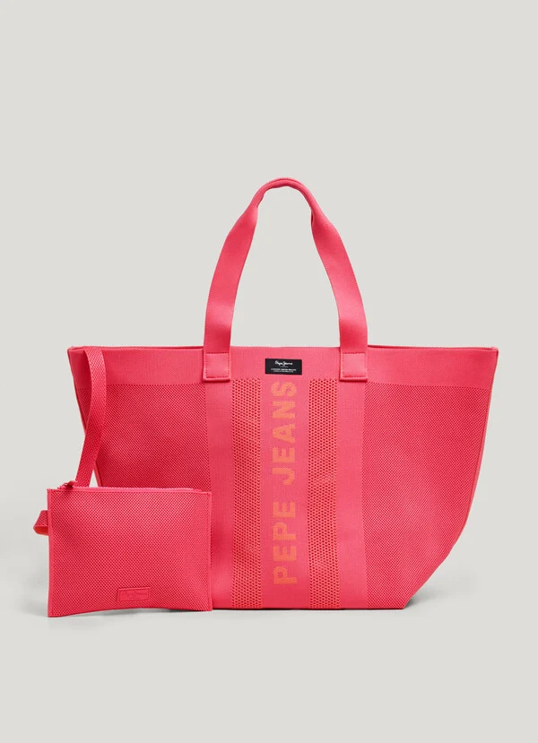 Mala de Ombro em Rede KNIT WINSLOW Rosa - Pepe Jeans 4