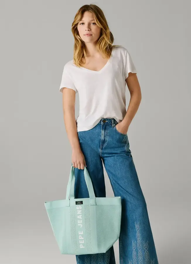 Mala de Ombro em Rede KNIT WINSLOW Azul - Pepe Jeans 2
