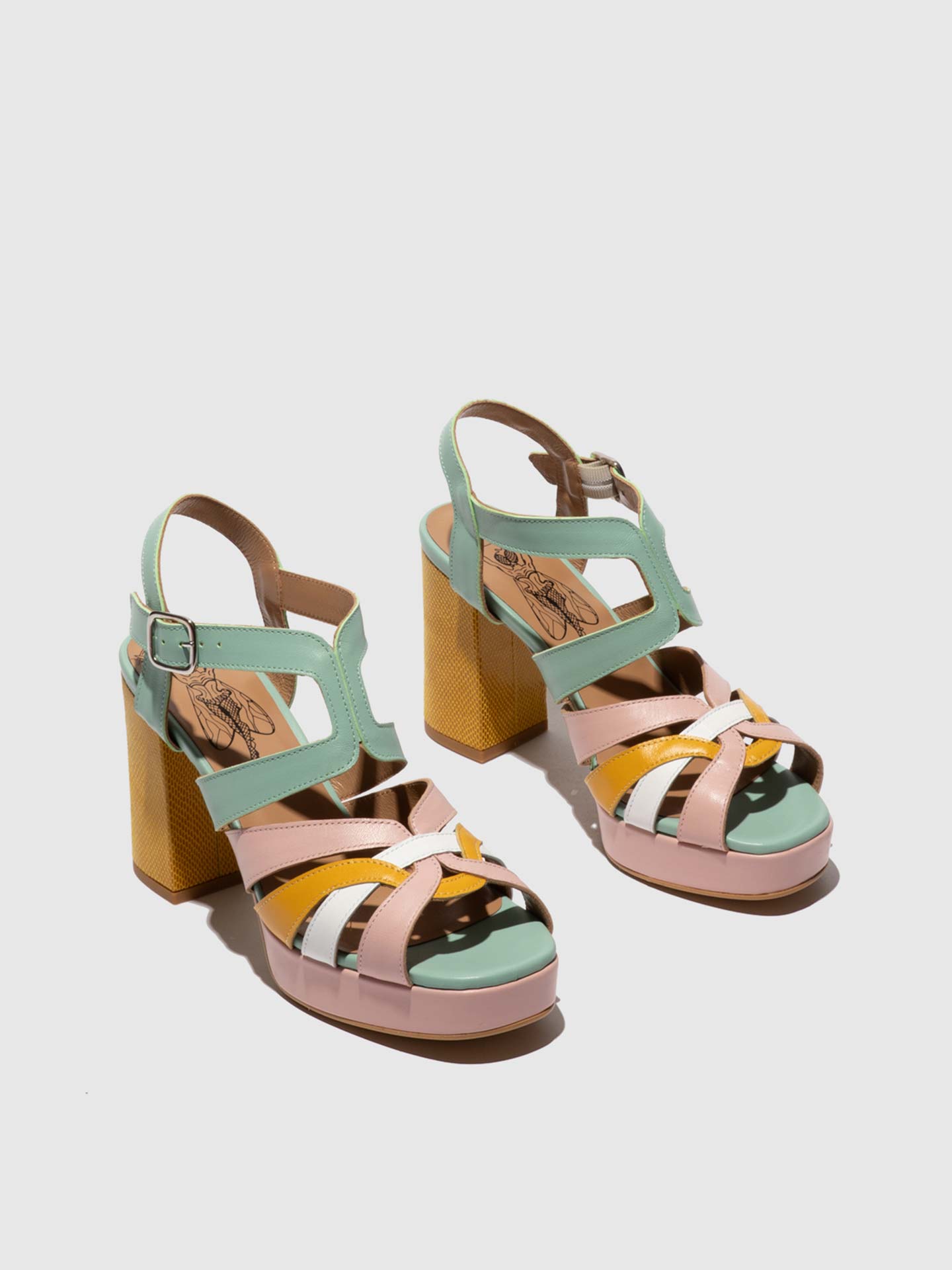 Sandália de Salto Etir Multi Pastel - Fly London  4