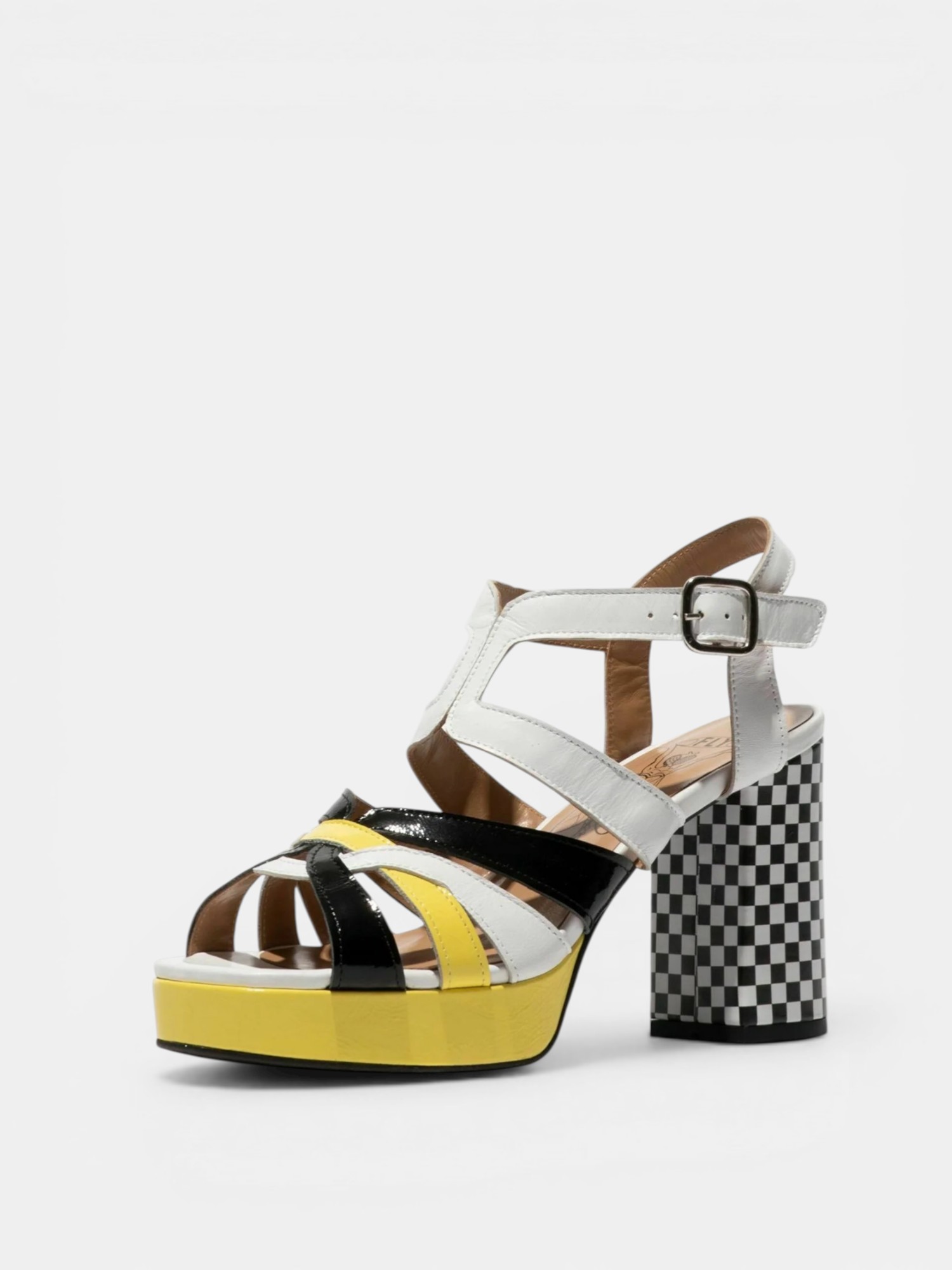 Sandália de Salto Etir Preto e Branco - Fly London  1