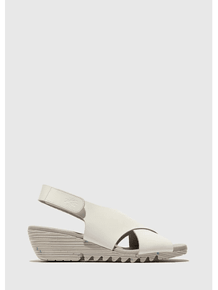 Sandália de Cunha Orfy Branco - Fly London 