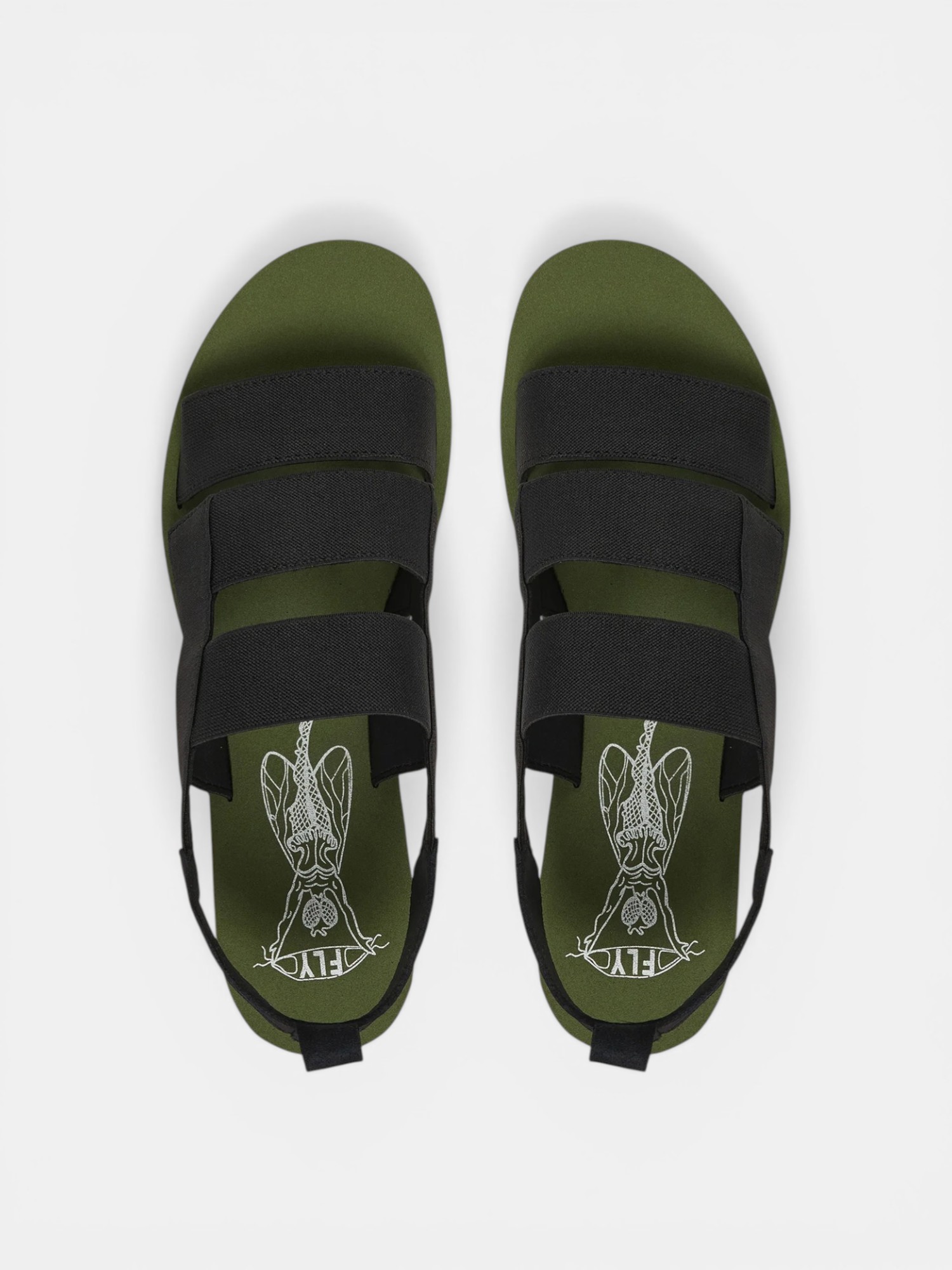 Sandália de Cunha YERE Preto - Fly London 2