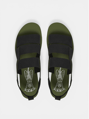 Sandália de Cunha YERE Preto - Fly London