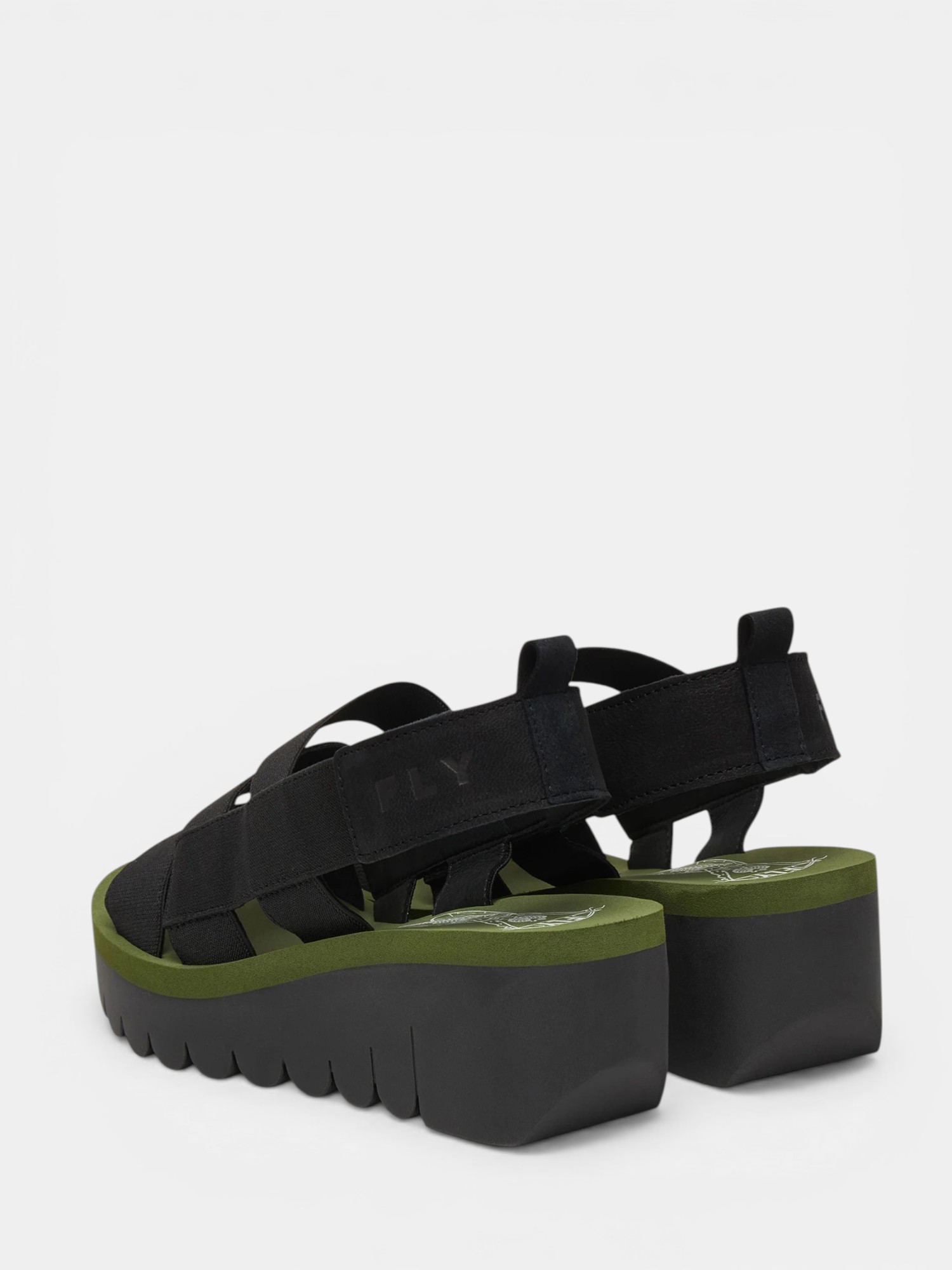 Sandália de Cunha YERE Preto - Fly London 3