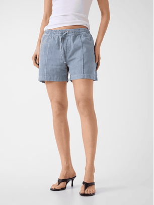 Calções de Riscas Branco e Azul - Guess Jeans