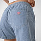 Calções de Riscas Branco e Azul - Guess Jeans - thumbnail 4