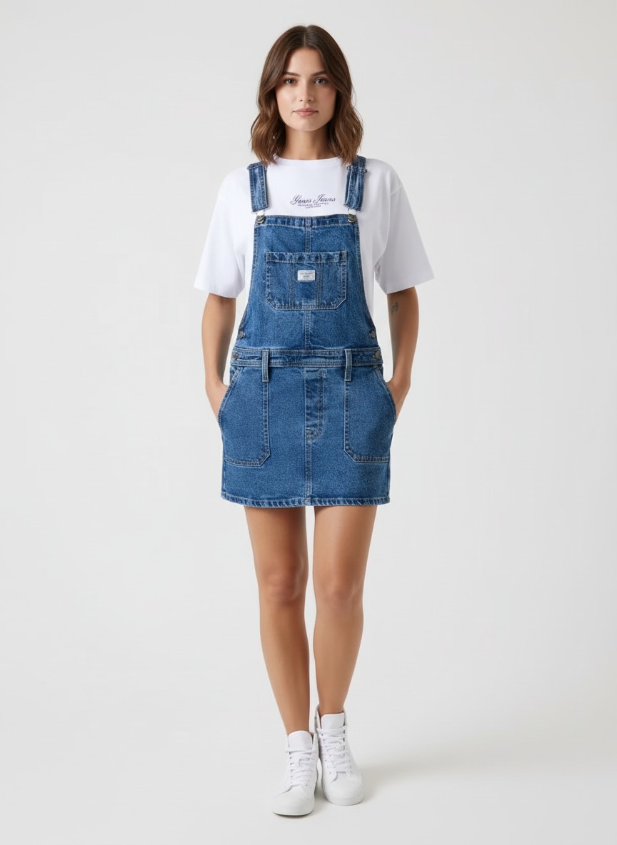 Jardineira Curta de Ganga - Guess Jeans 1