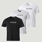 Pack 3 T-shirts Preto, Branco e Cinza - Guess  - Miniatura 1