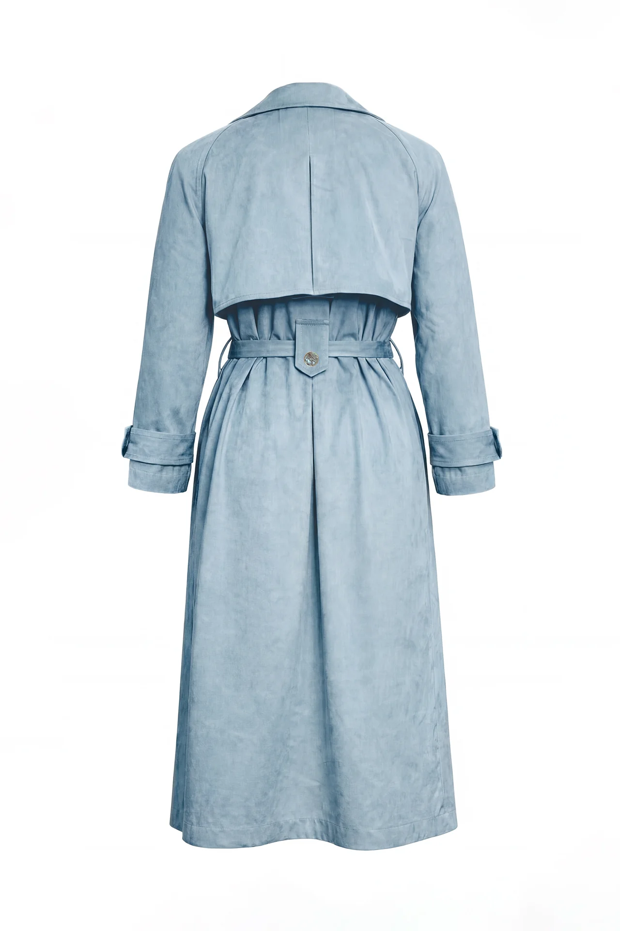 Trench Comprida em Camurça Azul - SAHOCO  2
