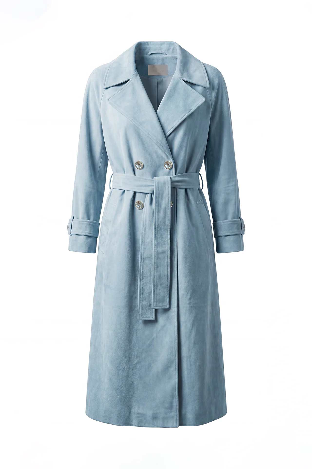 Trench Comprida em Camurça Azul - SAHOCO  3