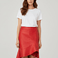 Saia em Pele Curta Vermelho - SAHOCO  - thumbnail 3