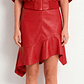 Saia em Pele Curta Vermelho - SAHOCO  - thumbnail 1