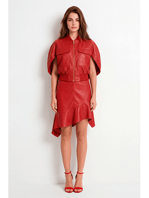 Casaco em Pele Vermelho - SAHOCO