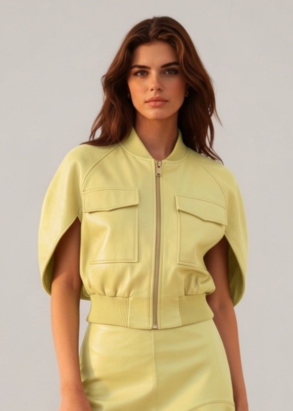 Casaco em Pele Amarelo - SAHOCO  1
