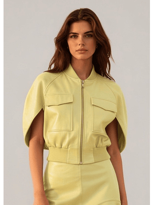 Casaco em Pele Amarelo - SAHOCO 