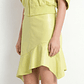 Saia em Pele Curta Amarelo - SAHOCO - Thumbnail 4