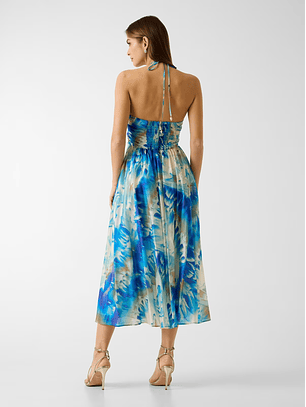 Vestido Comprido KAT Azul Estampado - Guess Marciano 