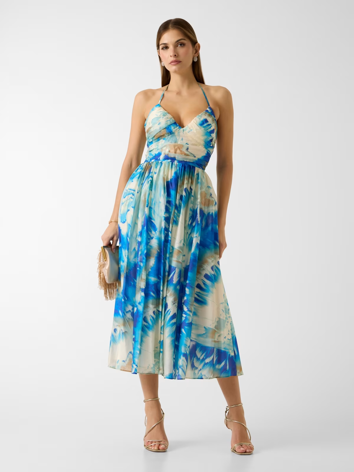 Vestido Comprido KAT Azul Estampado - Guess Marciano  1