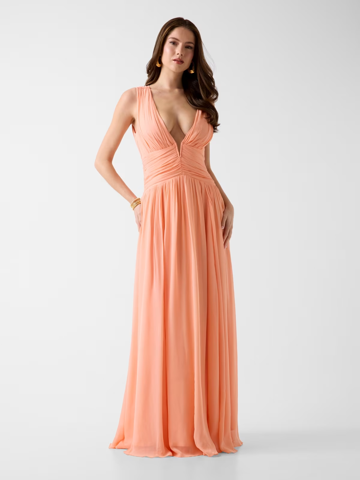 Vestido Comprido ADELA Salmão - Guess Marciano 1