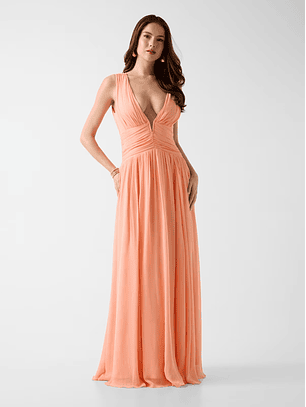 Vestido Comprido ADELA Salmão - Guess Marciano