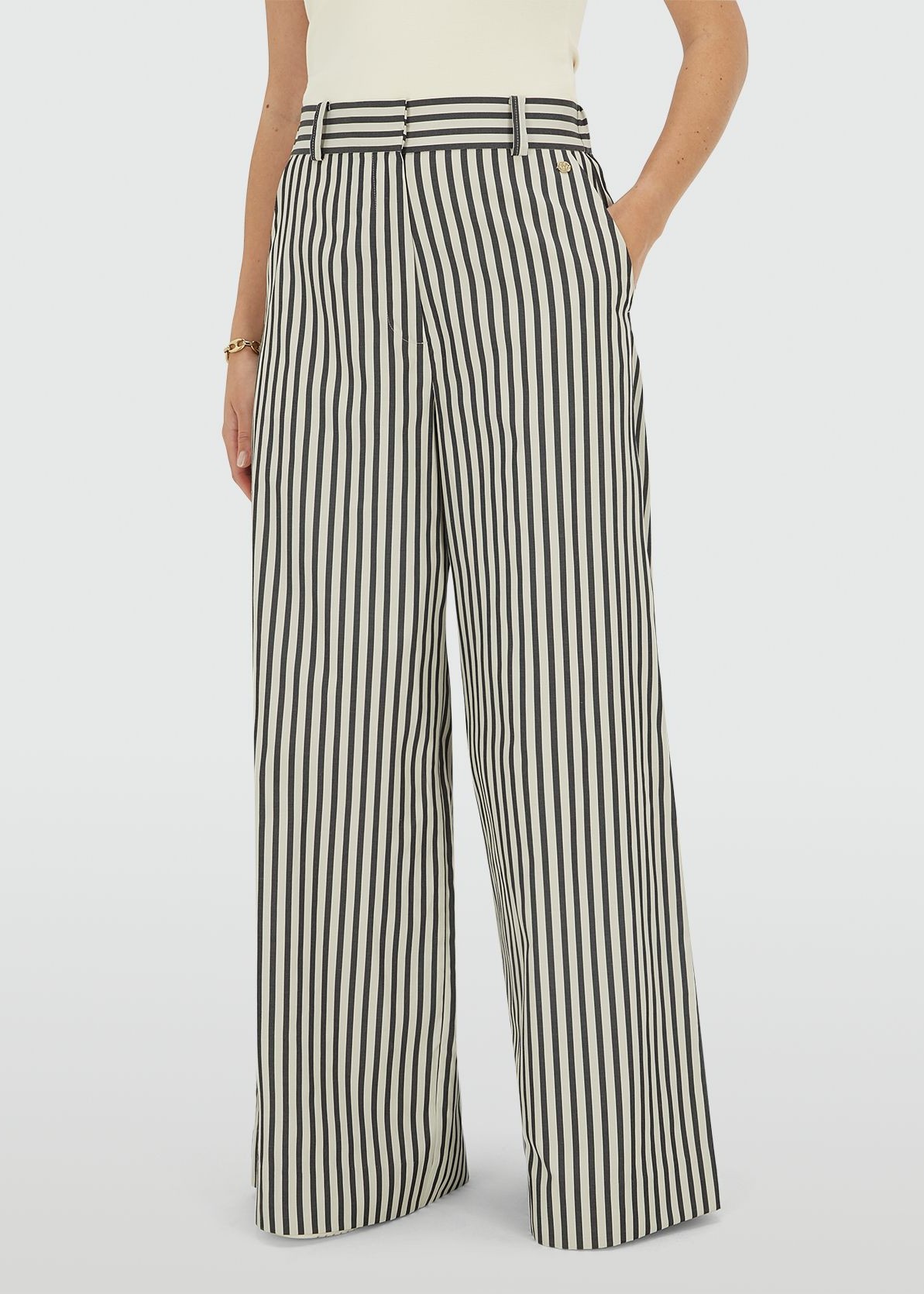 Calças Largas ODESSA Riscas Azul - Josh V  1