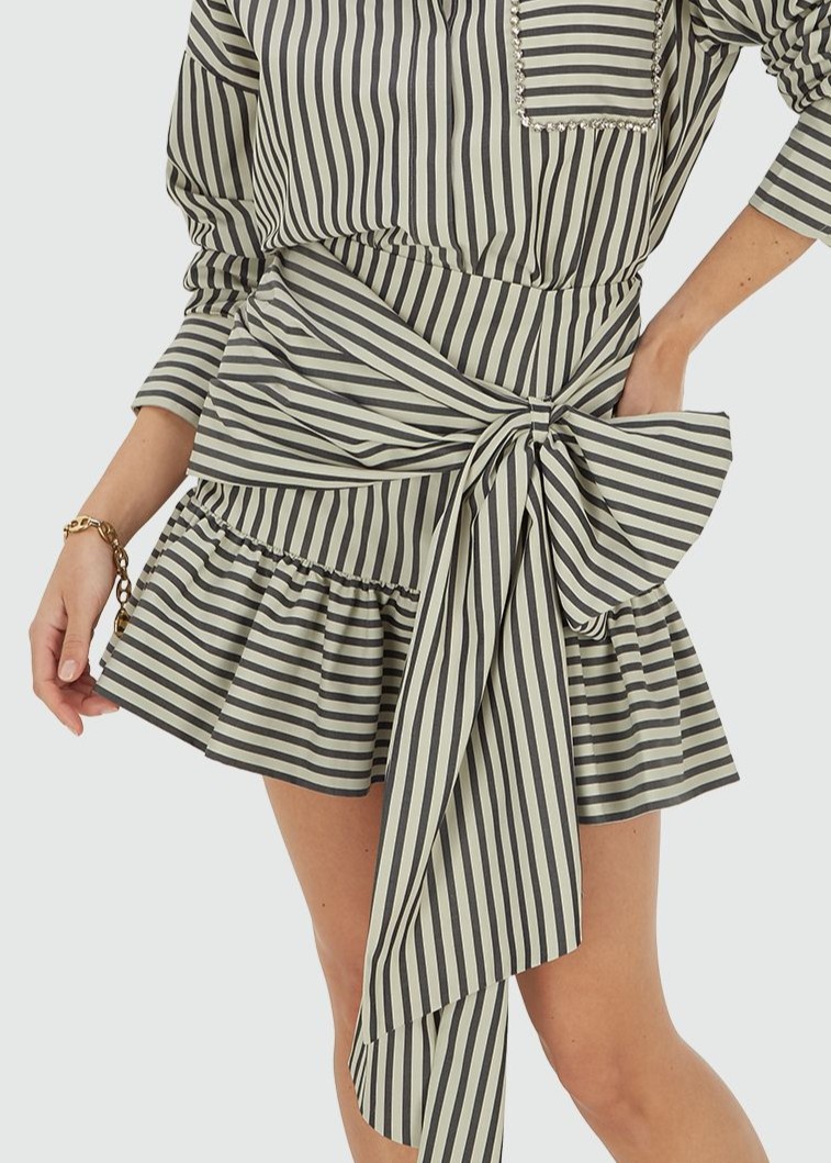 Saia Curta com Laço Riscas Azul - Josh V 1